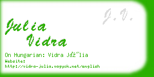 julia vidra business card